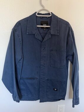 Vans Men's Blue Button-Front Chore Jacket